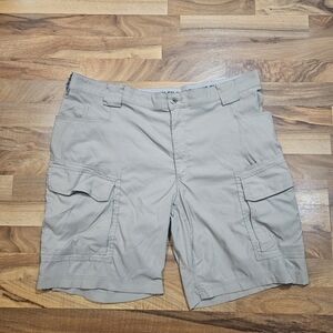 Duluth Trading Flex Dry On The Fly Cargo Shorts 44 Relaxed Fit 11" Inseam
